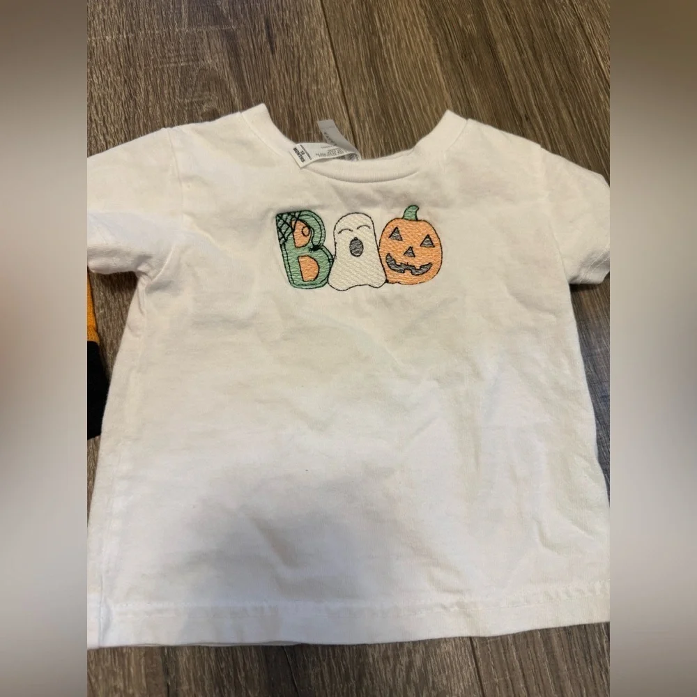 Baby Girl Halloween Pajama Set And Embroidered Boo T Shirt 18 Months